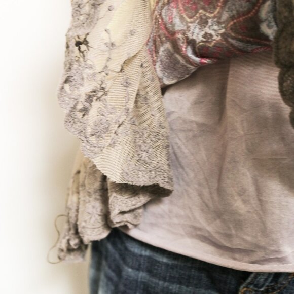 Boho Sheer Patchwork Lace Cami 🪷 RANUNCULUS - Picture 6 of 8